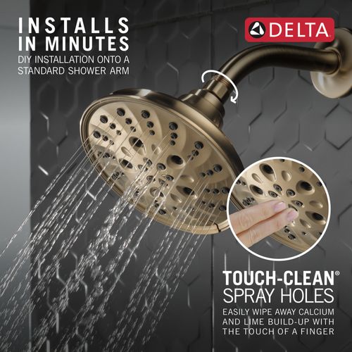 Main product image of H2Okinetic 5-Setting Traditional Raincan Shower Head, 1.75 GPM (Lumicoat Champagne Bronze), 52669-CZ-PR
