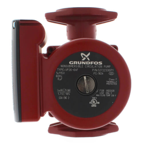 52722330 Grundfos 52722330 UP2664F, Circulator Pump, 1/12 HP, 115 volt