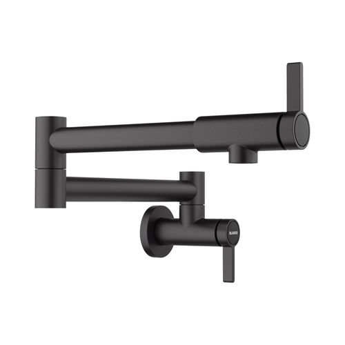Main product image of Blancoculina II Wall-Mounted Pot Filler w/ 2 Single-Lever Handles, 1.5 GPM - Matte Black, 527486