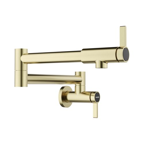 Main product image of Blancoculina II Wall-Mounted Pot Filler w/ 2 Single-Lever Handles, 1.5 GPM - Satin Gold, 527488