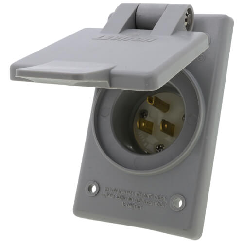 Integrated Power Flanged Inlet, 5-15P, 15A, Standard Wells (125V)