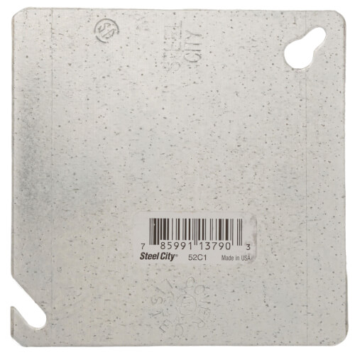 Main product image of 4" Square Flat & Blank Single Gang Cover