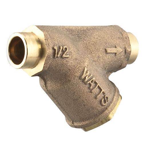 Main product image of 1-1/4" LFS777SM1-20 Copper Sweat Wye Pattern Strainer w/ Tapped Retainer Cap, 20 Mesh Screen