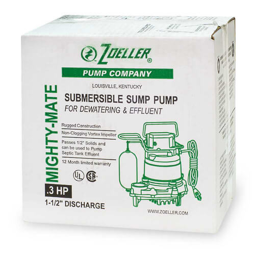 Main product image of Model M53 Mighty-Mate Automatic Cast Iron Effluent Pump - 115 V, 0.3 HP w/ 25' Cord