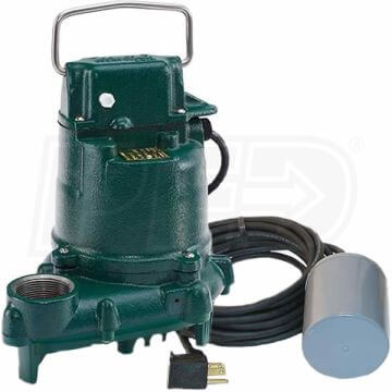 Main product image of Model BE53 Mighty-Mate Cast Iron Effluent Pump w/ Variable Level Float Switch - 230 V, 15 Ft Cord