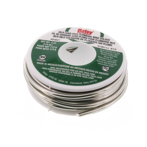 Main product image of 95/5 Lead Free Plumbing Wire Solder 4 oz (95% Tin - 5% Antimony)