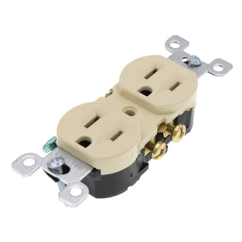 Main product image of Quickwire Push-In & Side Wired Duplex Receptacle - Ivory (125V)