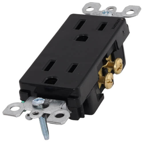 Main product image of Decora Duplex Receptacle w/ Quickwire - Black (5-15R, 15 Amp, 125V)