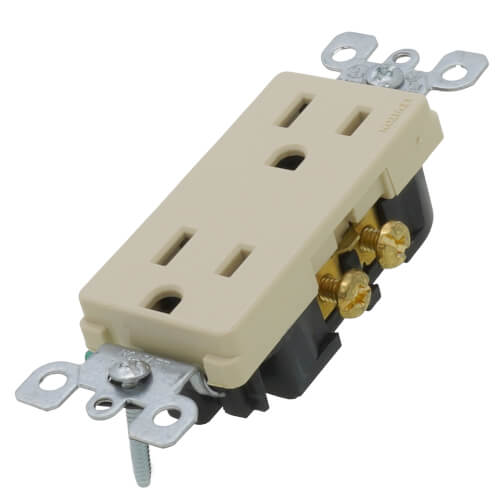 Main product image of Decora Duplex Receptacle w/ Quickwire, 15A, 5-15R - Ivory (125V)
