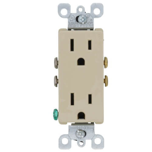 Main product image of Decora Duplex Receptacle w/ Quickwire, 15A, 5-15R - Ivory (125V)