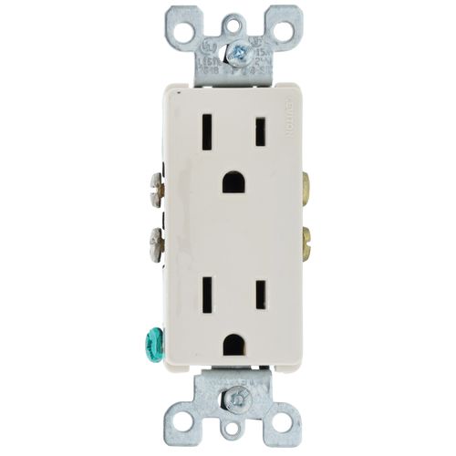 Main product image of Decora Duplex Receptacle w/ Quickwire, 15A, 5-15R - Light Almond (125V)