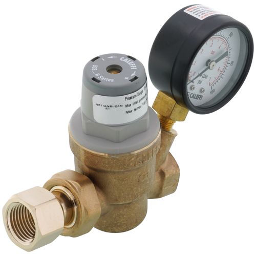 Main product image of 1/2" FNPT Union x FNPT PresCal Compact Pressure Reducing Valve with Gauge