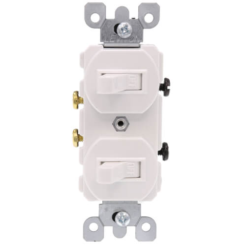 Single-Pole, Duplex Style Switch Combo, 20A - White (120/277V)