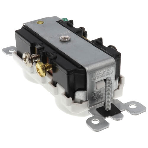 Main product image of Single Pole Duplex AC Combination Switch, Grounding, 20A - White (120V)