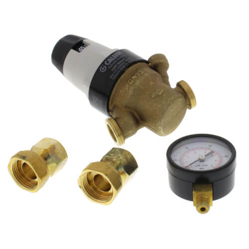 Main product image of 1/2" NPTF Pressure Reducing Valve w/ Gauge (Low Lead, Pre-adjustable)