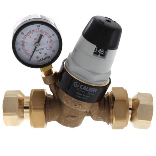 Main product image of 1" NPTF Pressure Reducing Valve w/ Gauge (Low Lead, Pre-adjustable)