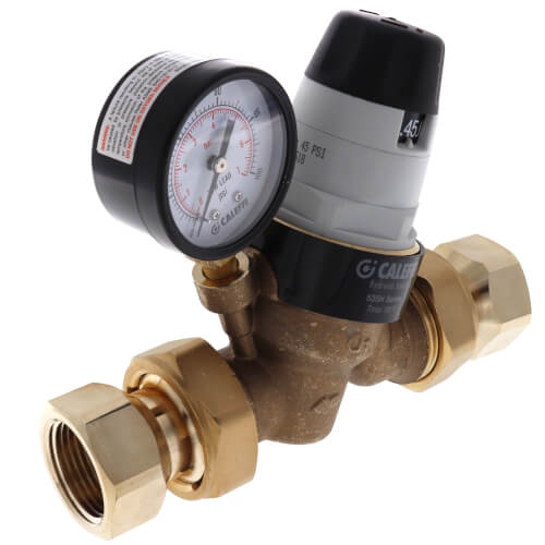 Main product image of 1" NPTF Pressure Reducing Valve w/ Gauge (Low Lead, Pre-adjustable)