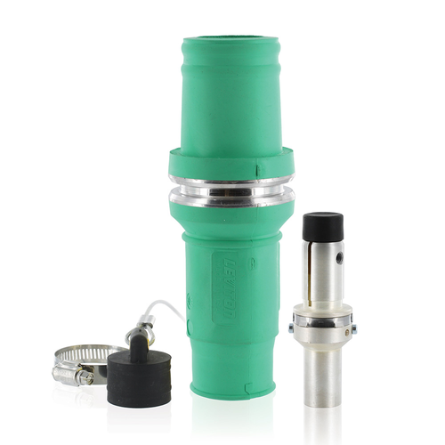Main product image of Rhino-Hide Single Pole Male Connector (Contact, Insulator, & Dust Cap), Crimped, 313 MCM Cable, 1000V 636A Max (Green)