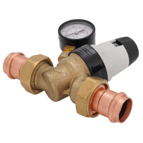 Main product image of 1" Press Pressure Reducing Valve w/ Gauge (Low Lead, Pre-adjustable)
