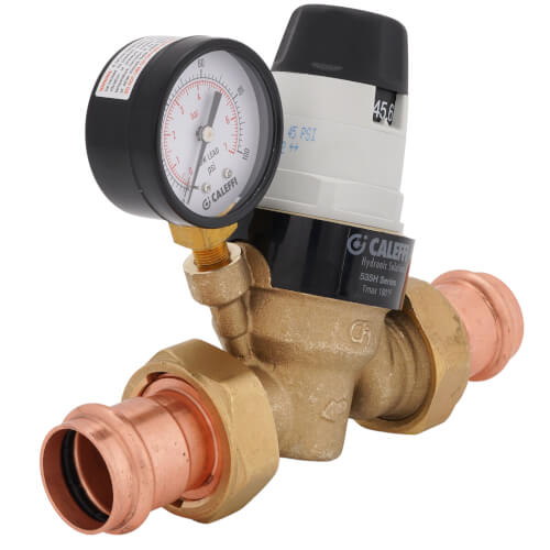 Main product image of 1" Press Pressure Reducing Valve w/ Gauge (Low Lead, Pre-adjustable)