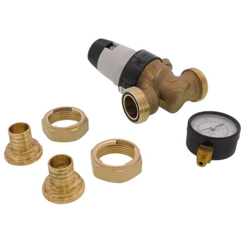 Main product image of 1" PEX Crimp Reducing Valve w/ Gauge (Low Lead, Pre-adjustable)