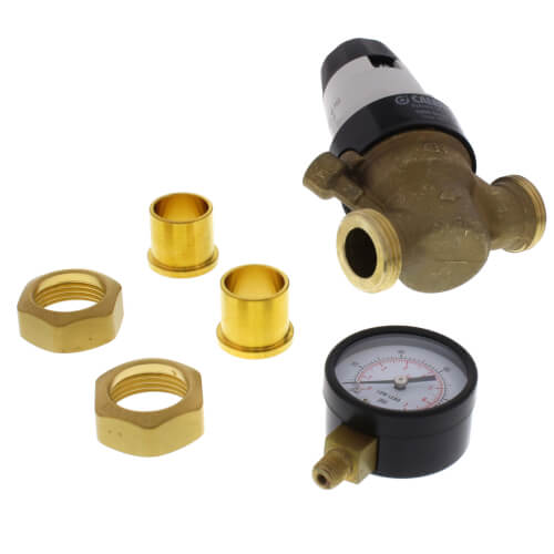 Main product image of 3/4" Sweat Pressure Reducing Valve w/ Gauge (Low Lead, Pre-adjustable)