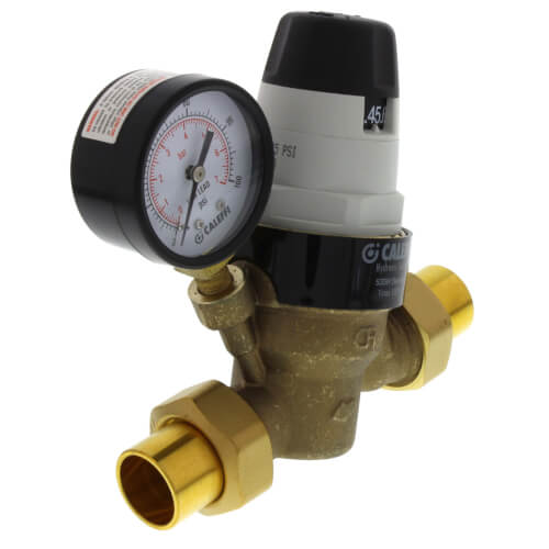 Main product image of 3/4" Sweat Pressure Reducing Valve w/ Gauge (Low Lead, Pre-adjustable)