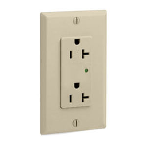 Main product image of Decora Plus Surge Protective Duplex Receptacle, 20A, 2P, NEMA 5-20R - Ivory (125V)