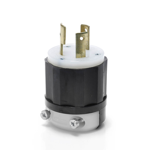 Main product image of 30A, 125/250V NEMA L10-30P, 3P, 3W, Locking Plug, Non-Grounding (Black/White)