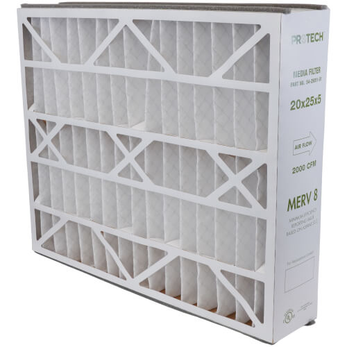 Main product image of PROTECH MERV 8 Media Filter Replacement - 5" x 20" x 25", 54-25051-01