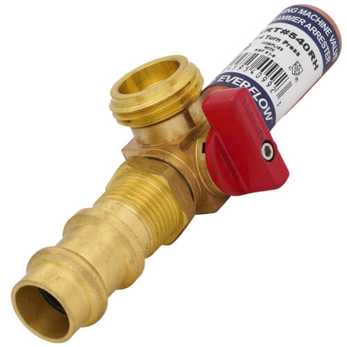 Main product image of Press 1/4 Turn Washing Machine Valve w/ Hammer (Red)