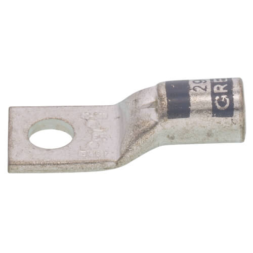 One Hole Standard Barrel Copper Lug, Wire Size #4 AWG, 1/4" Bolt (Gray)