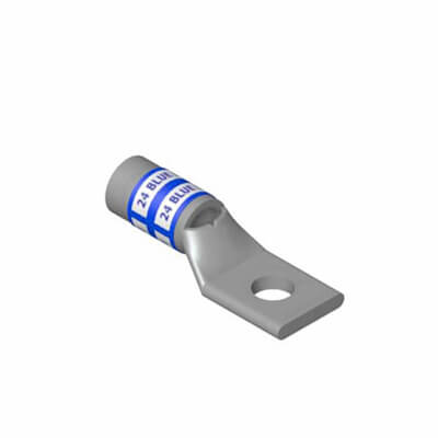 Main product image of One Hole Standard Barrel Copper Lug, Wire Size 250 kcmil, 1/2" Bolt (Yellow)