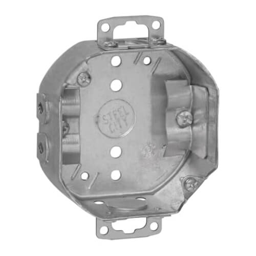 54151NE Steel City 54151NE 4" x 11/2" Deep Octagon Box w/ 1/2
