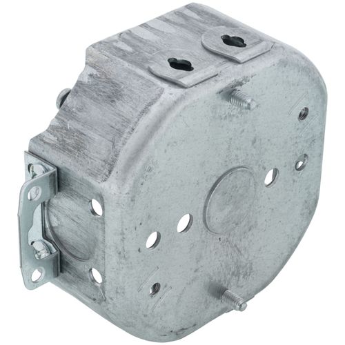 Main product image of 4" x 1-1/2" Deep Octagon Box w/ 1/2" Knockouts, NM C-5 Cable Clamps & Adjustable Ears
