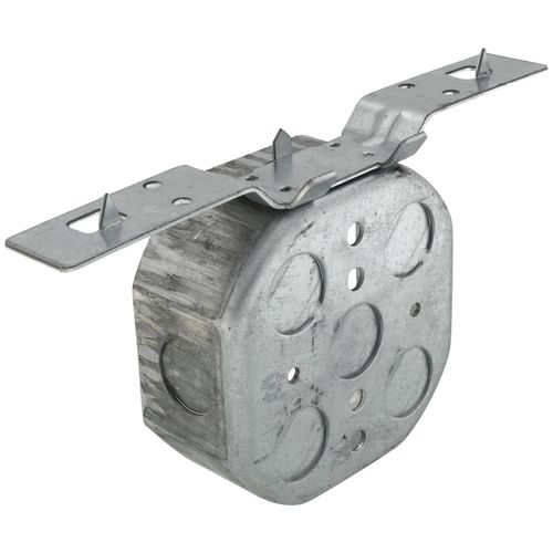 Main product image of 4" x 1-1/2" Deep Octagon Box w/ 1/2" Knockouts & V Bracket