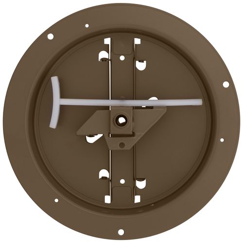 Main product image of 6" Steel Round Duct Ring w/ Butterfly Damper (Brown)