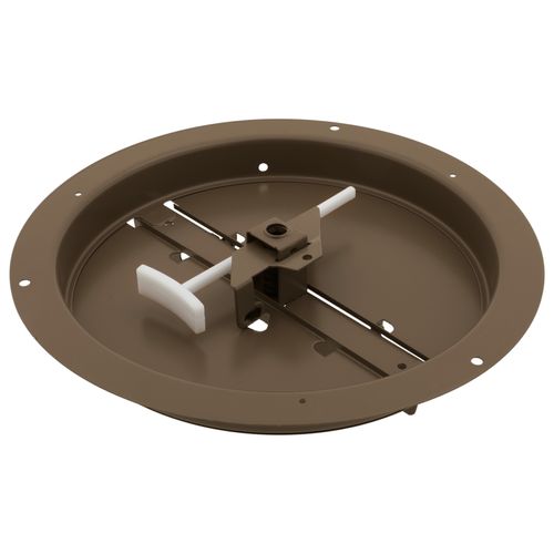 Main product image of 8" Steel Round Duct Ring w/ Butterfly Damper (Brown)