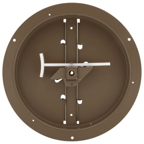 Main product image of 8" Steel Round Duct Ring w/ Butterfly Damper (Brown)