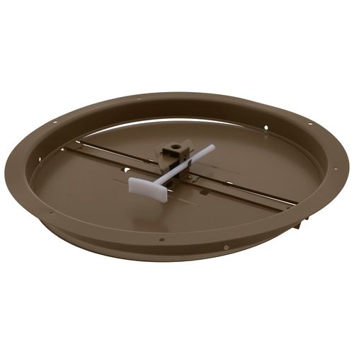 Main product image of 12" Steel Round Duct Ring w/ Butterfly Damper (Brown)