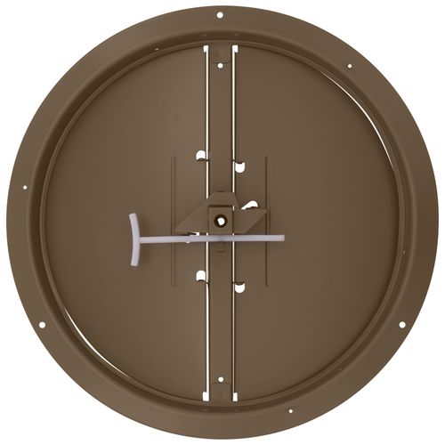Main product image of 12" Steel Round Duct Ring w/ Butterfly Damper (Brown)