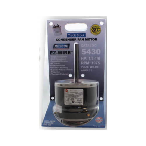 Main product image of 5.6" TEAO PSC Condenser Fan Motor (208-230V, 1/3-1/6, 1075 RPM)
