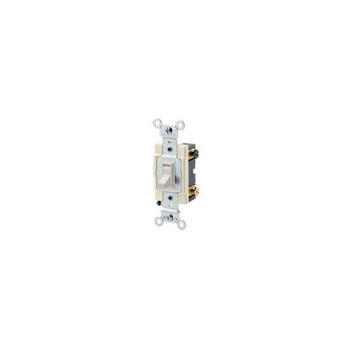 Main product image of 4-Way Framed Commercial Toggle Switch, 20A, Light Almond (120/277V)