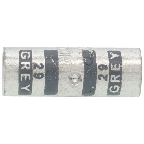 Main product image of Two-Way Standard Barrel Copper Splice Connector, Wire Size 4 AWG (Gray)