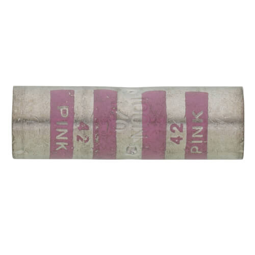 Main product image of Two-Way Standard Barrel Copper Splice Connector, Wire Size 1/0 AWG (Pink)