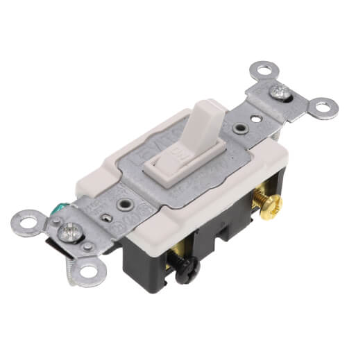 Main product image of Double Pole Commercial Toggle Switch, 20A, Side Wired - White (120/277V)