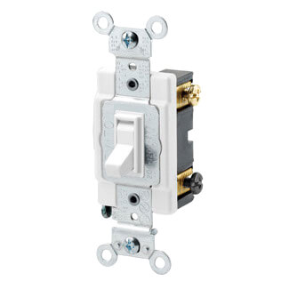 Main product image of 3-Way Commercial Toggle Switch, 20A, Side Wired - White (120/277V)