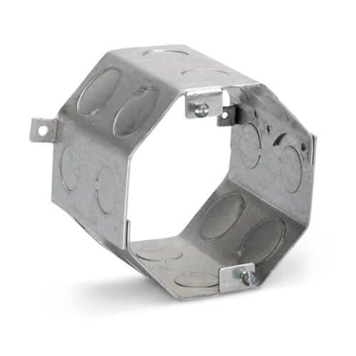 Main product image of 4" x 3-1/2" Deep Octagon Box for Concrete w/ 1/2" & 3/4" Knockouts