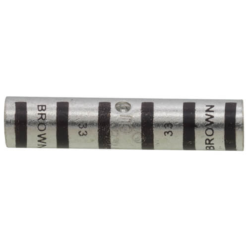 Main product image of Two-Way Long Barrel Copper Splice Connector, Wire Size #2 AWG, (Brown)