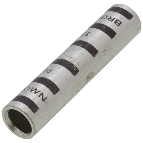 Main product image of Two-Way Long Barrel Copper Splice Connector, Wire Size #2 AWG, (Brown)